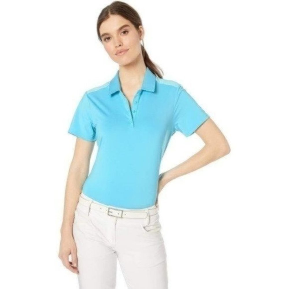 Adidas Ultimate 360 Golf Polo Top Blue Women Size Small New